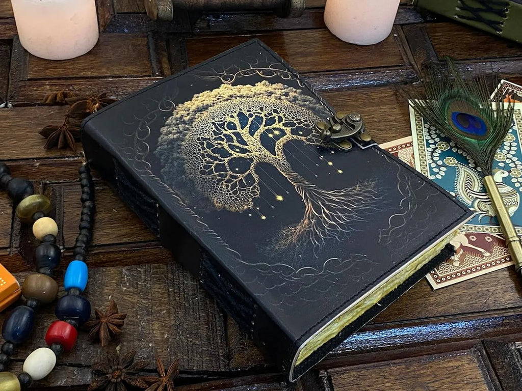 Handmade Leather Journal Tree of Life