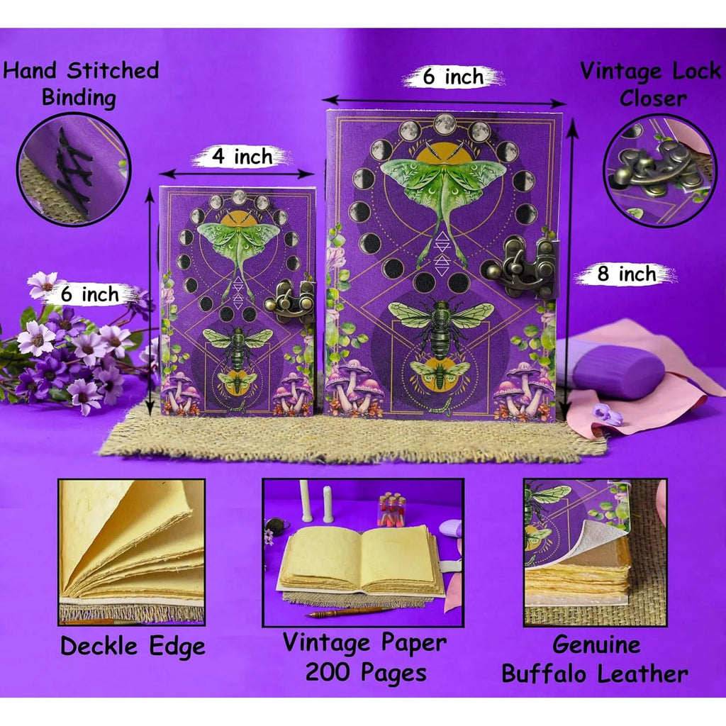 Blank Spell Book of Shadows with Lock