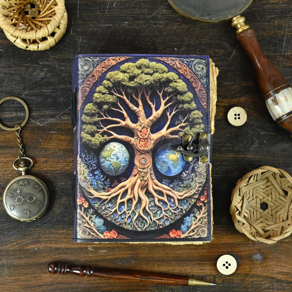Large leather journal, Tree of Life Journal