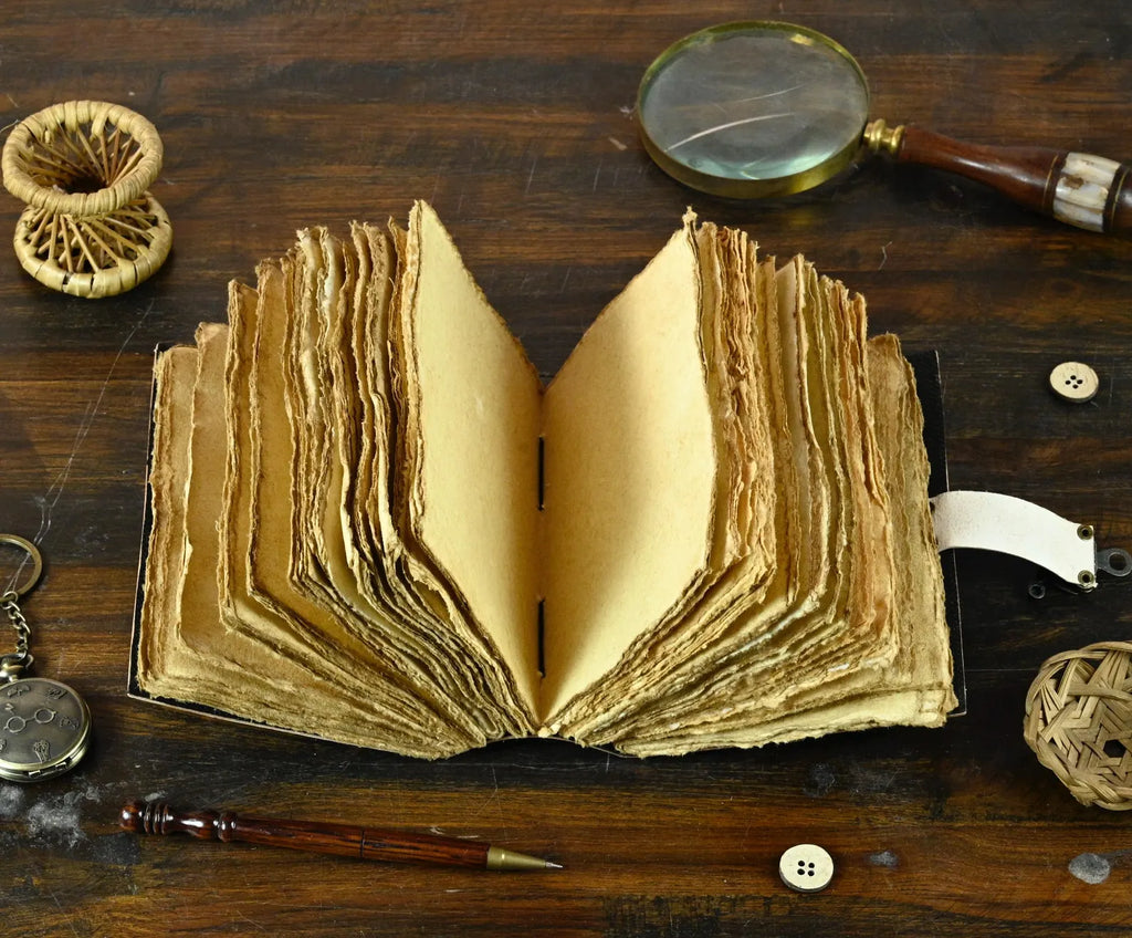 Leather Journal Notebook The Raven Print
