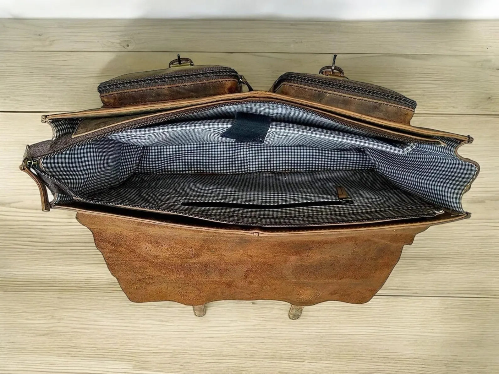 Buffalo Leather Messenger Laptop Bag