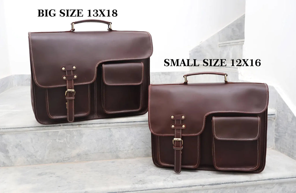 Buffalo Leather Messenger Laptop Bag
