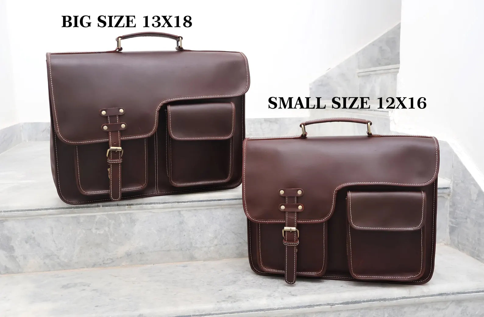 Buffalo Leather Messenger Laptop Bag