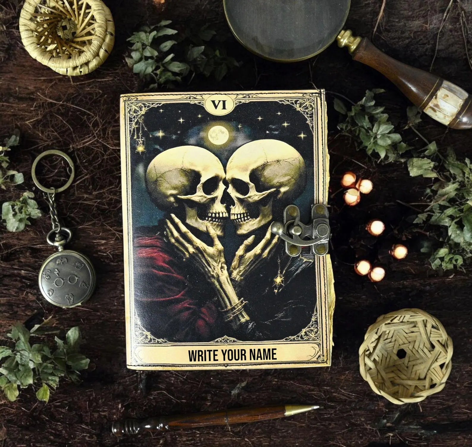 The Lovers Tarot Notebook Spiral Notebook