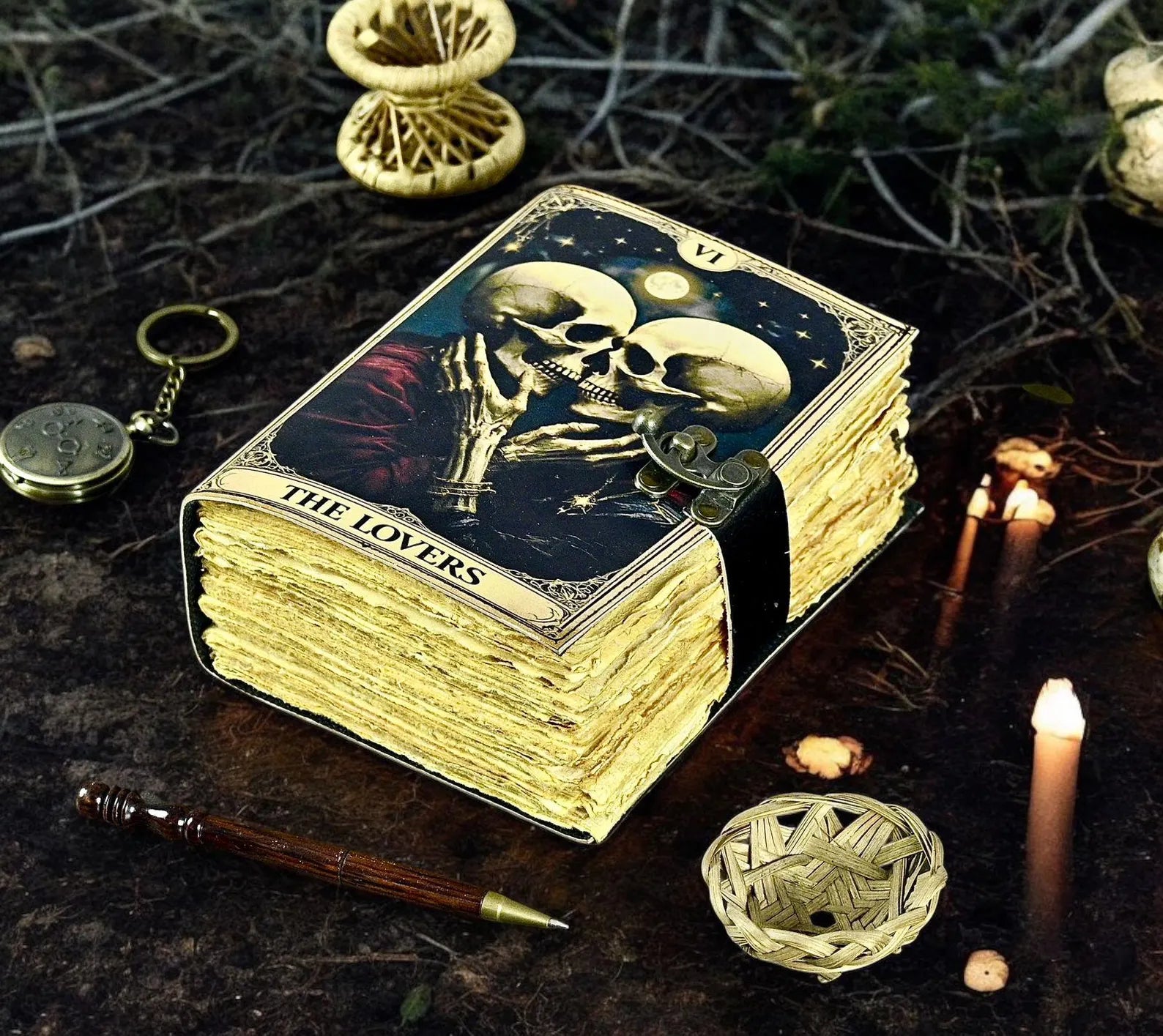 The Lovers Tarot Notebook Spiral Notebook