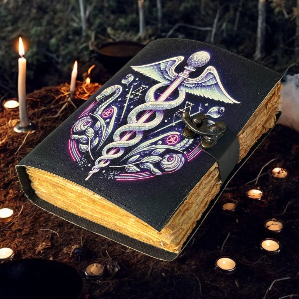 Leather Journal Notebook Snake Print