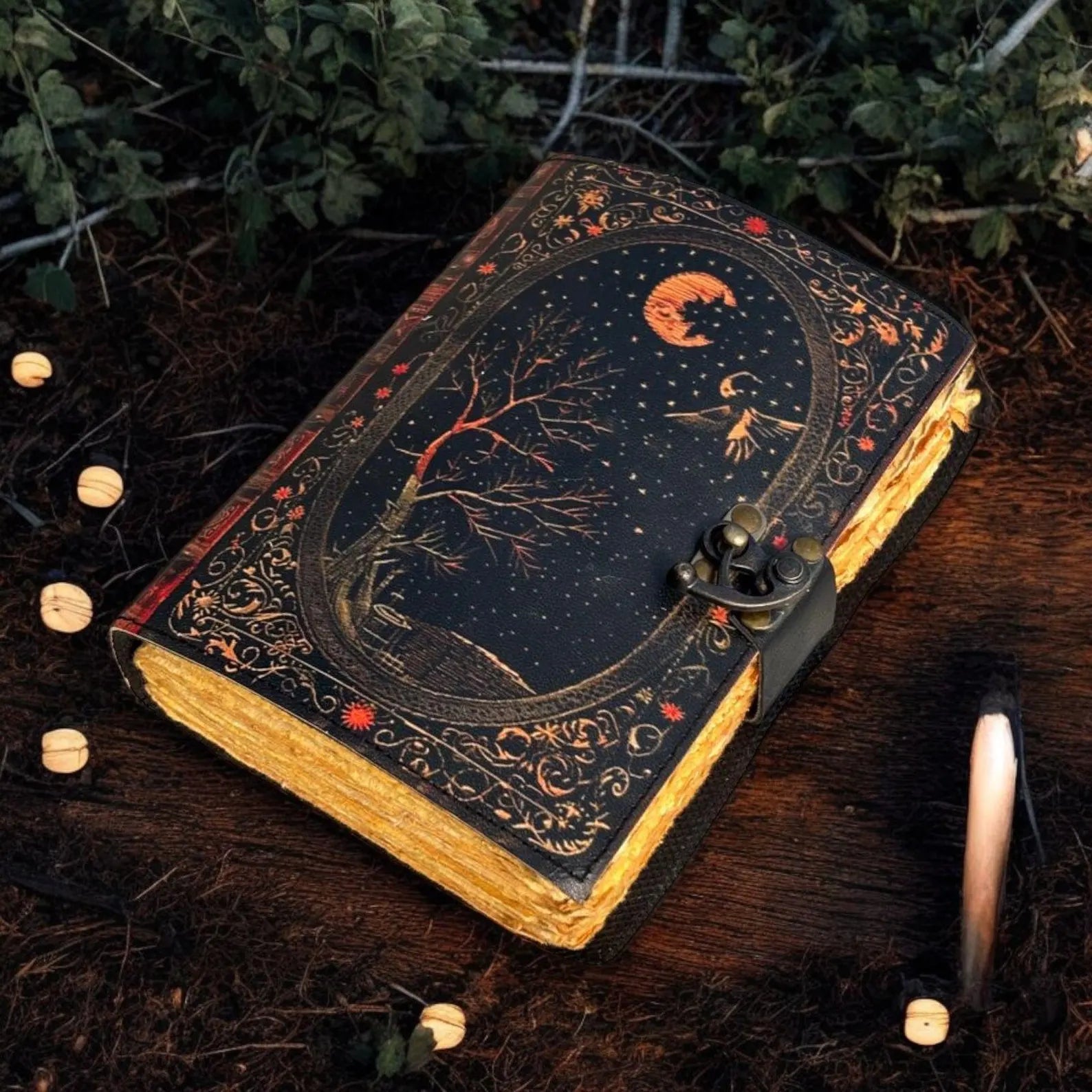 Leather Journal Notebook Snake Print