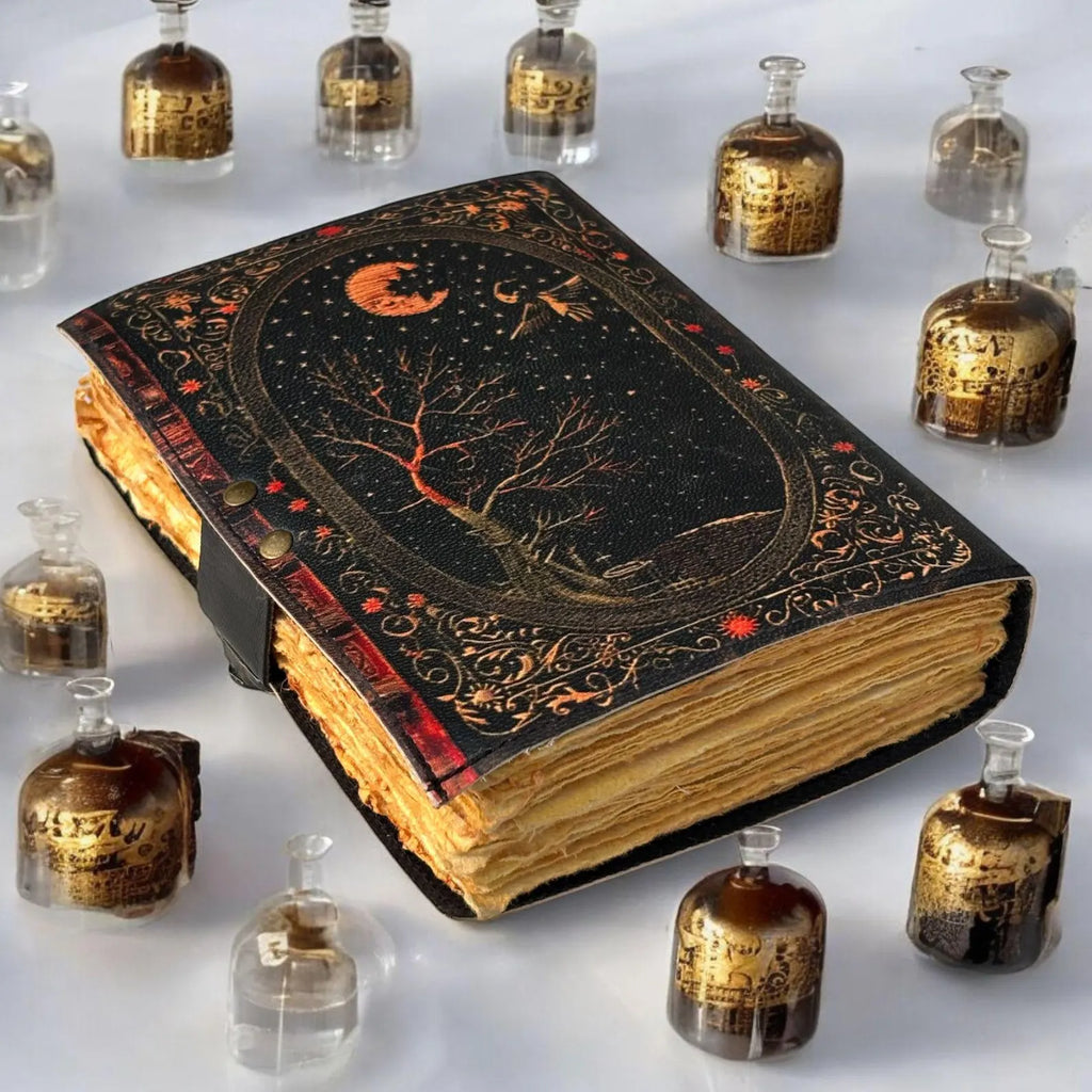 Leather Journal Notebook Snake Print