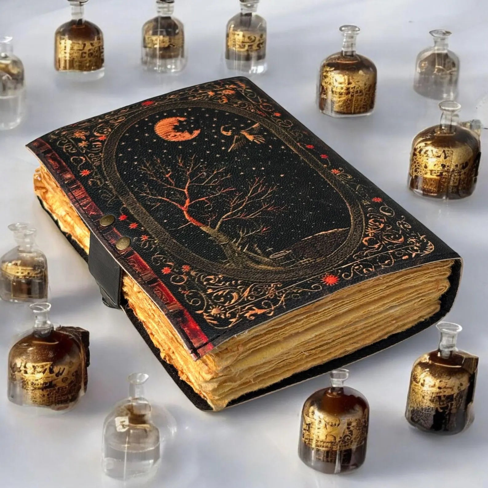 Leather Journal Notebook Snake Print