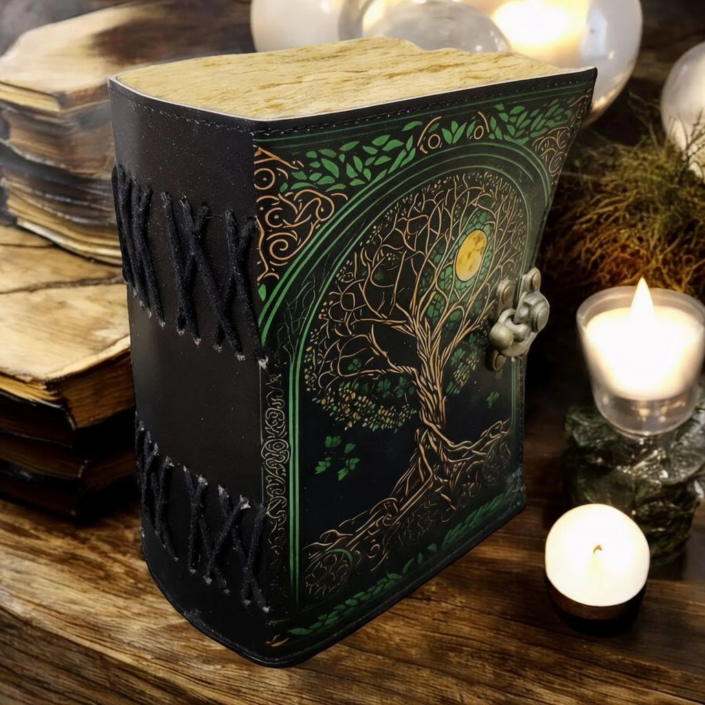 Vintage leather journal, Tree of Life Journal