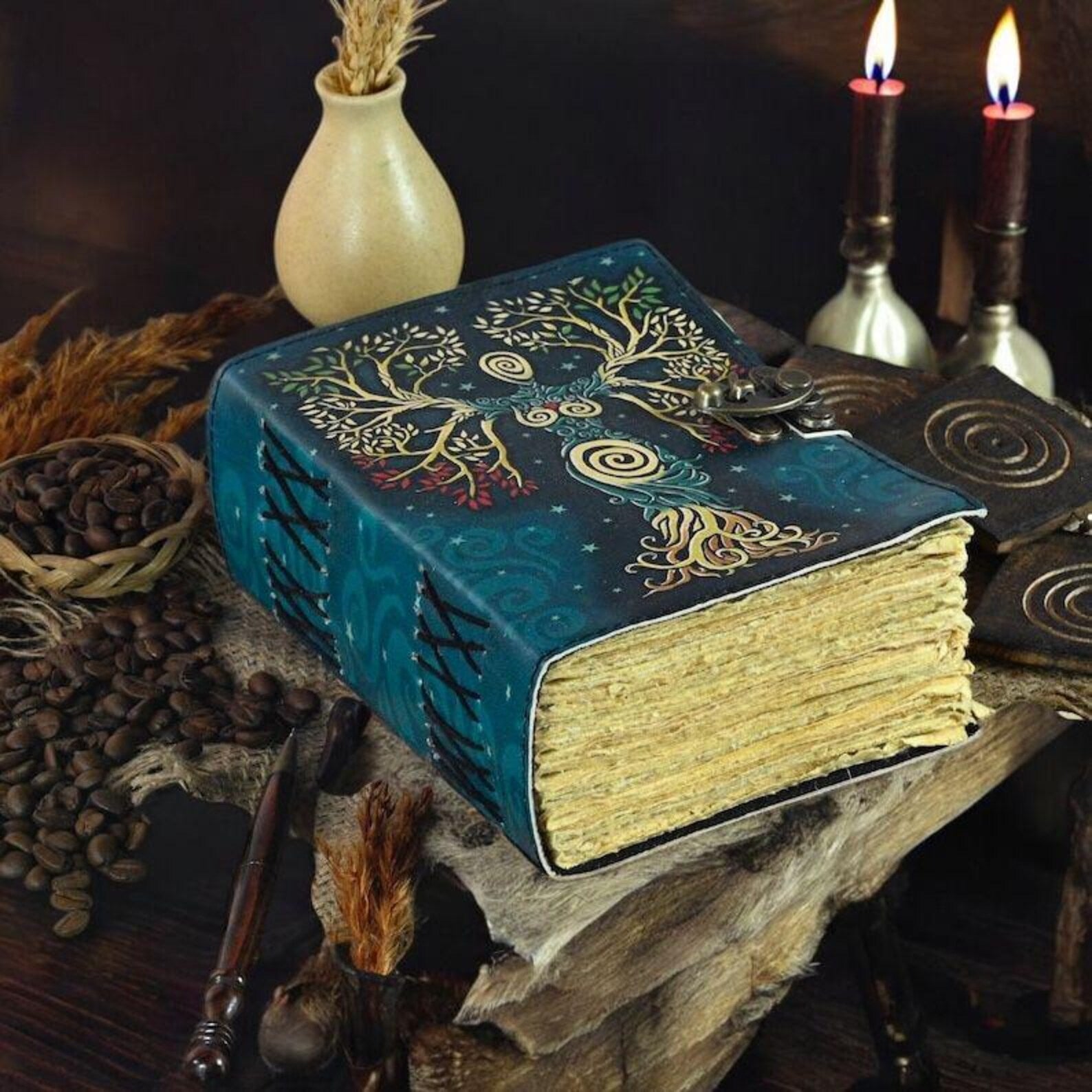 Mother of Earth Wiccan leather Journal