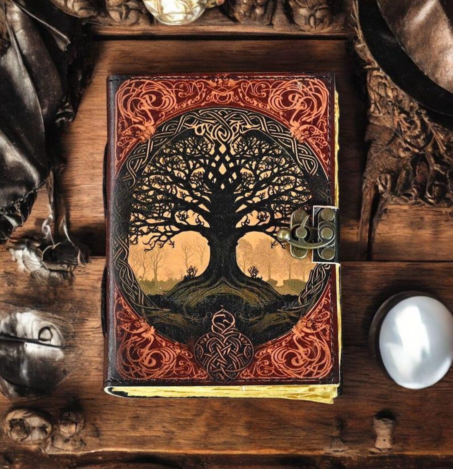 Tree of Life Handmade Vintage leather journal