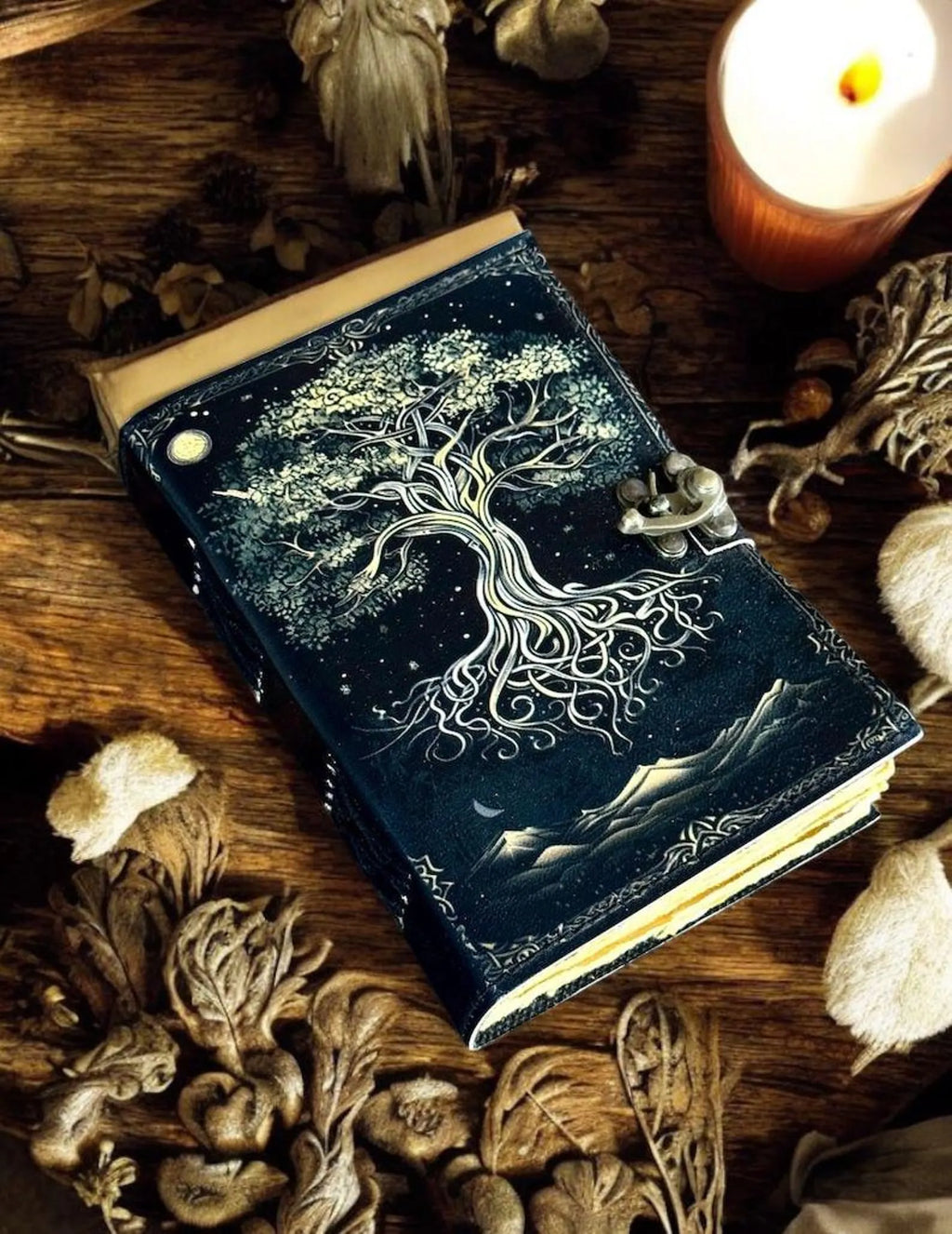Book of Shadows Tree of Life leather journal