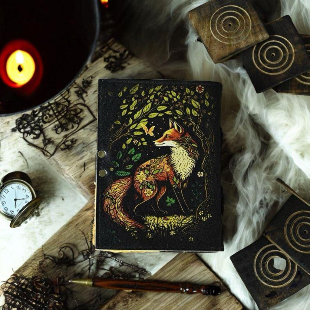 Book of Shadows Fox leather Journal