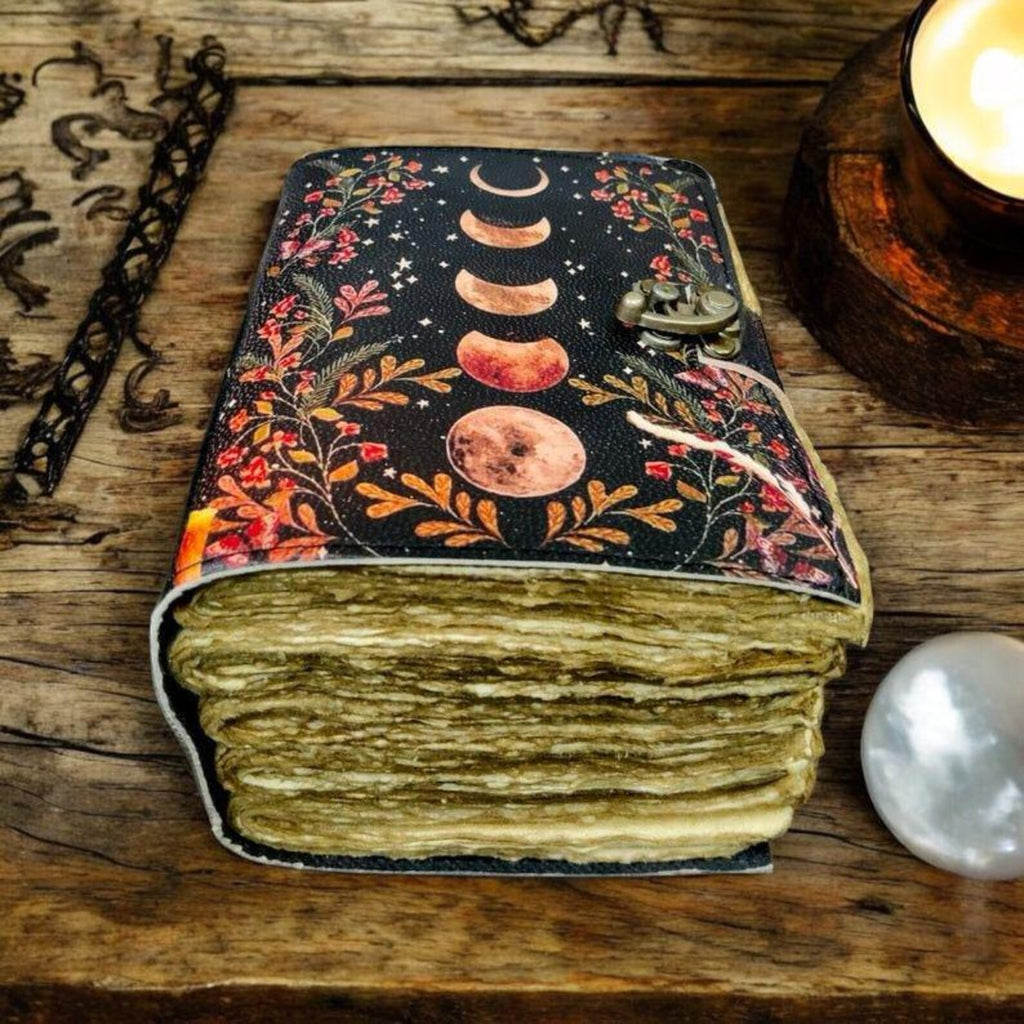 leather journal Moon Phase Handmade Journal