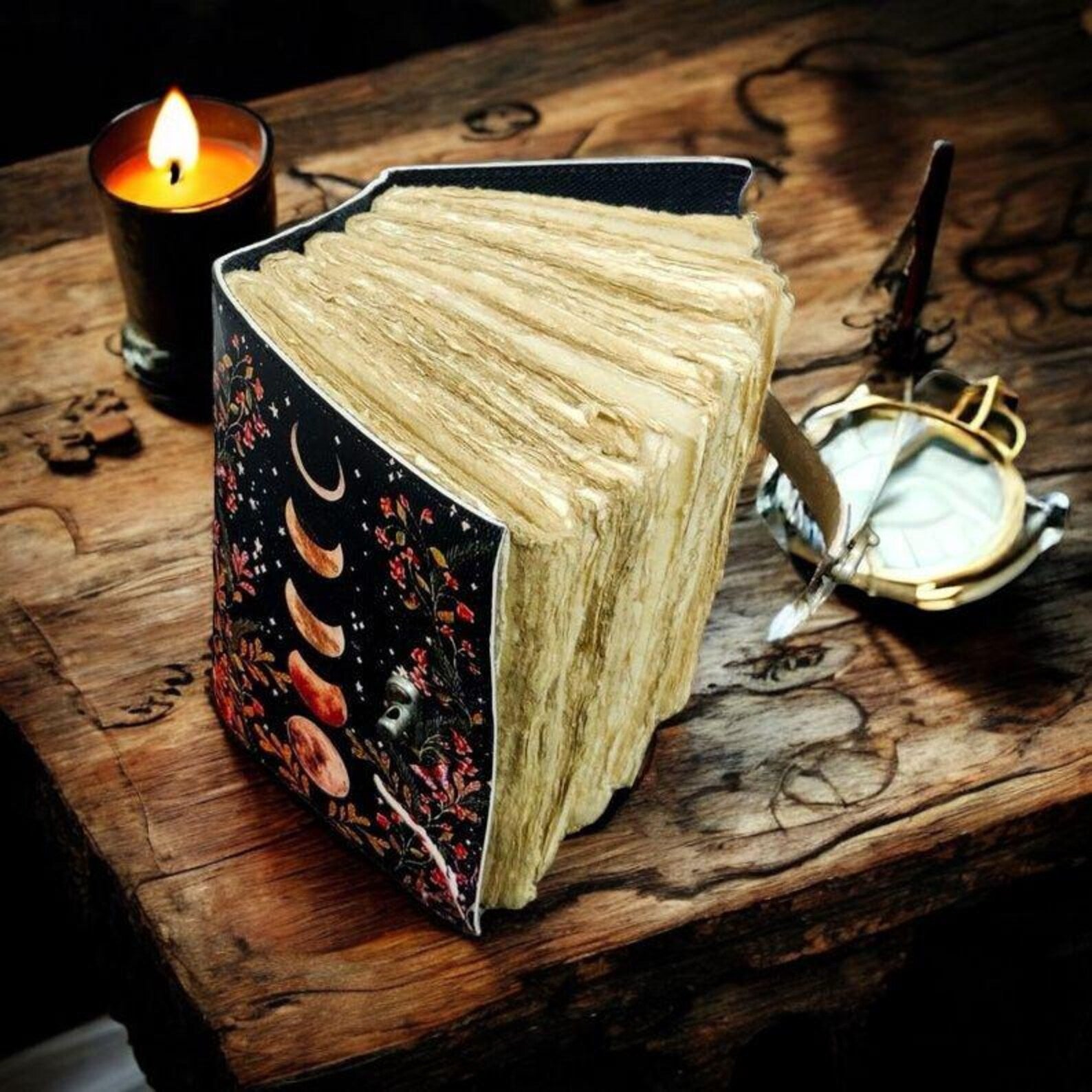 leather journal Moon Phase Handmade Journal