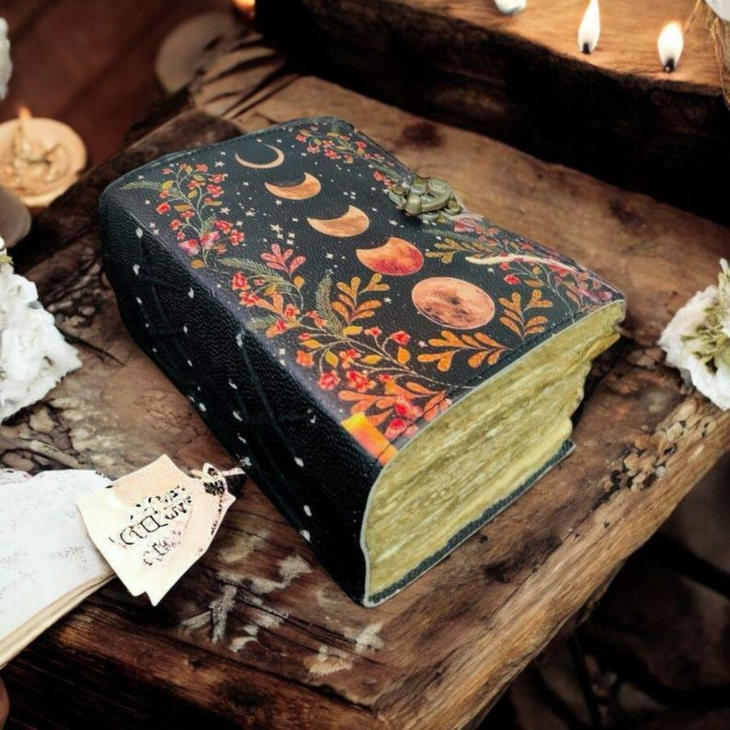 leather journal Moon Phase Handmade Journal