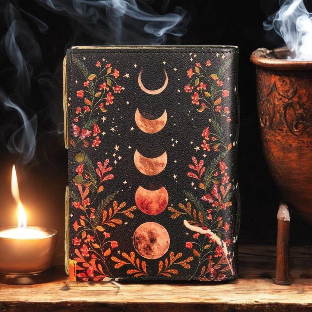 leather journal Moon Phase Handmade Journal