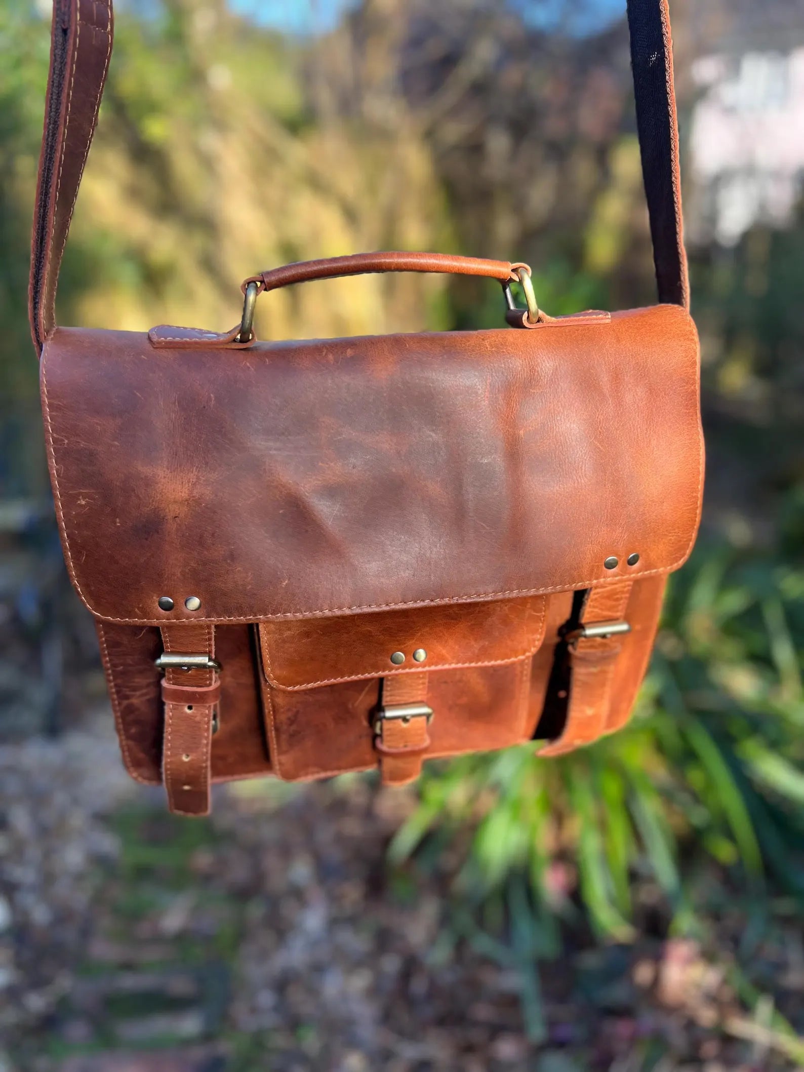 leather satchel, leather satchel