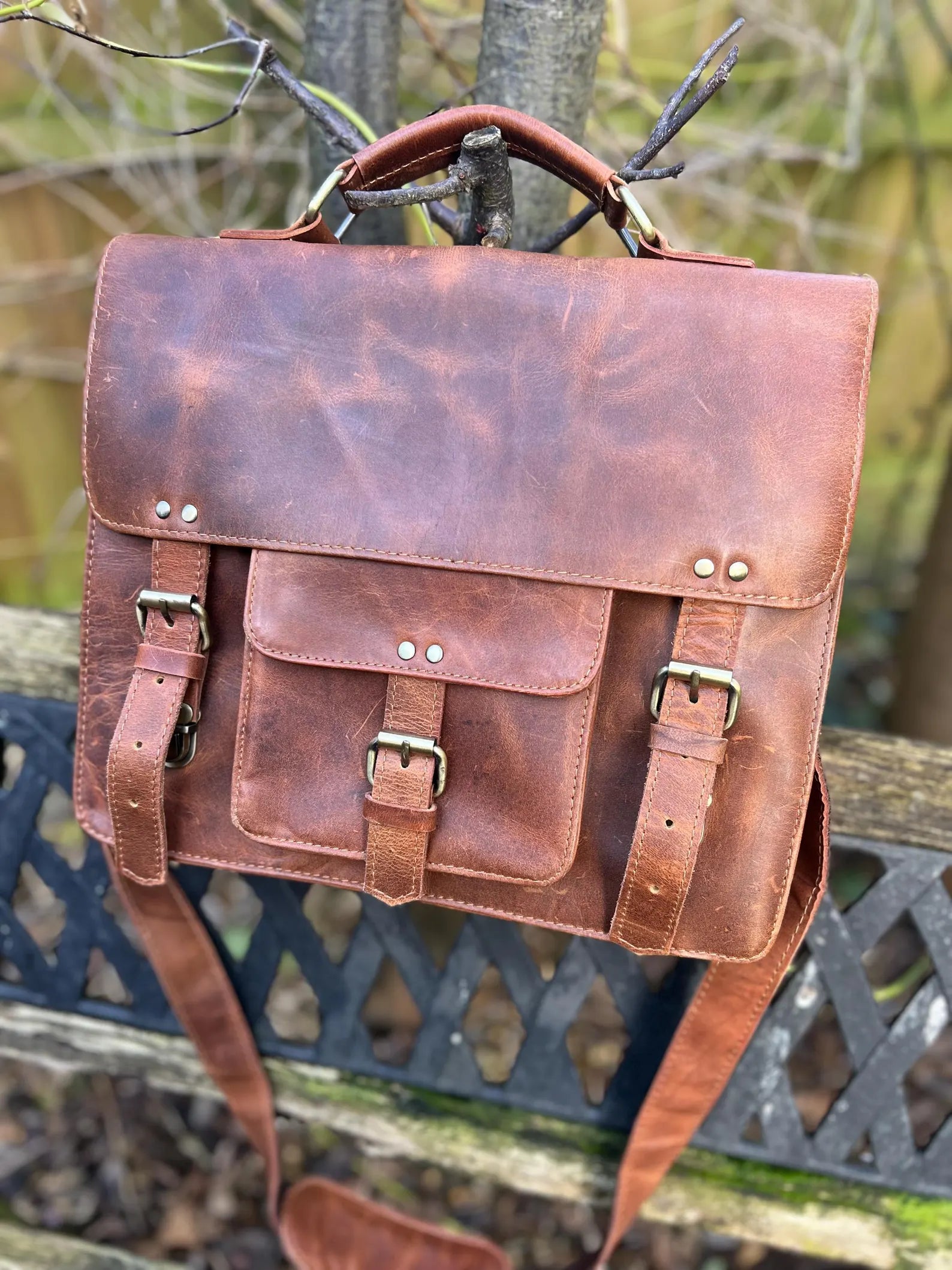 leather satchel, leather satchel