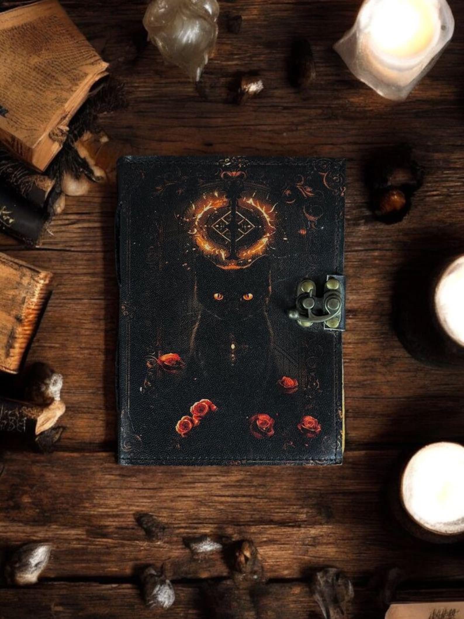 Little Witch Cat Blank Spell Book of shadow