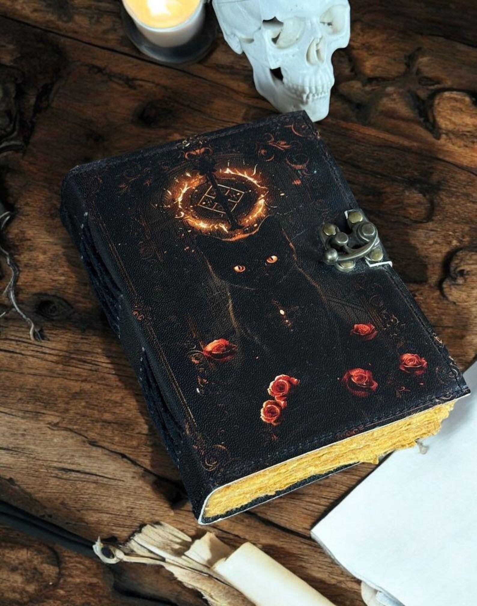 Little Witch Cat Blank Spell Book of shadow