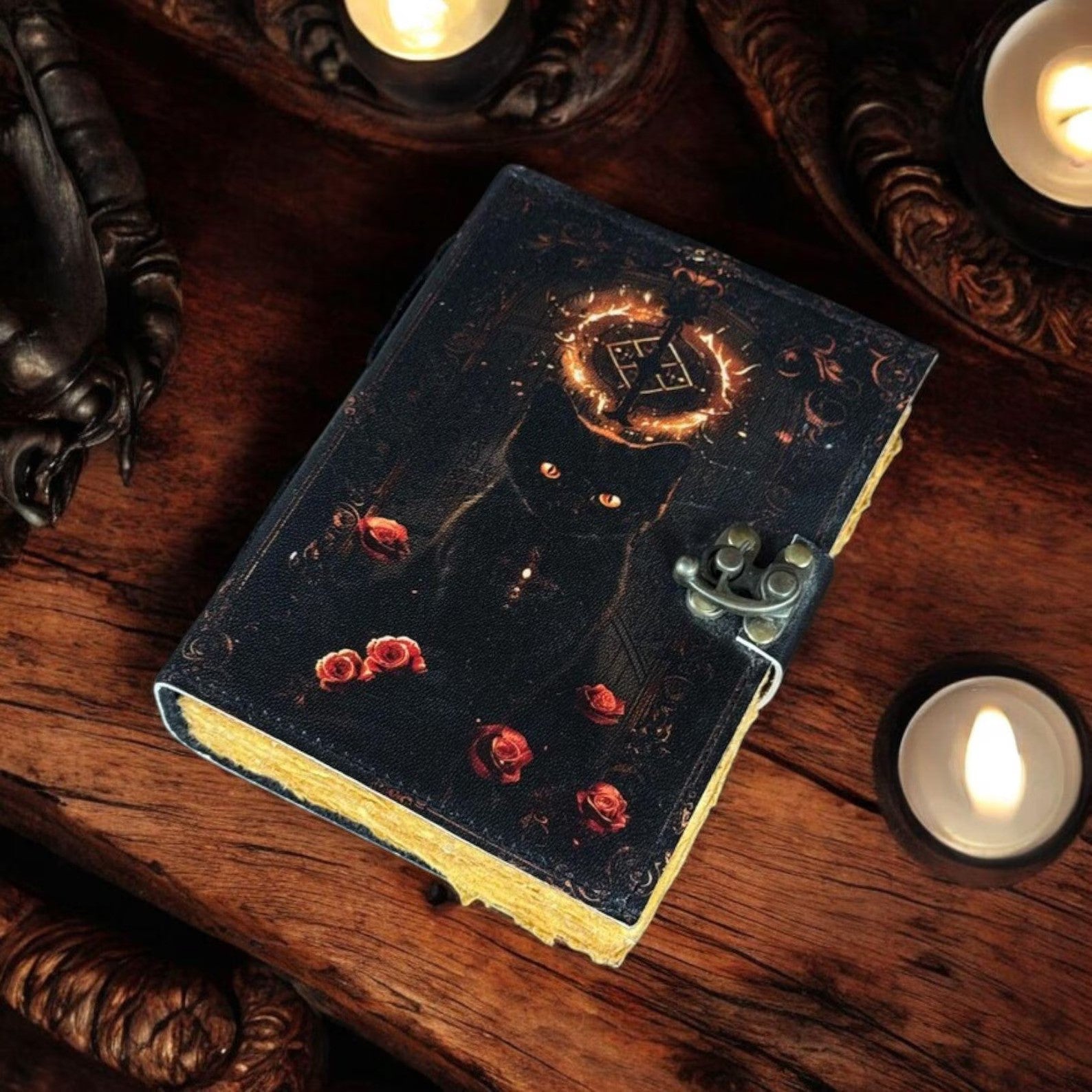 Little Witch Cat Blank Spell Book of shadow