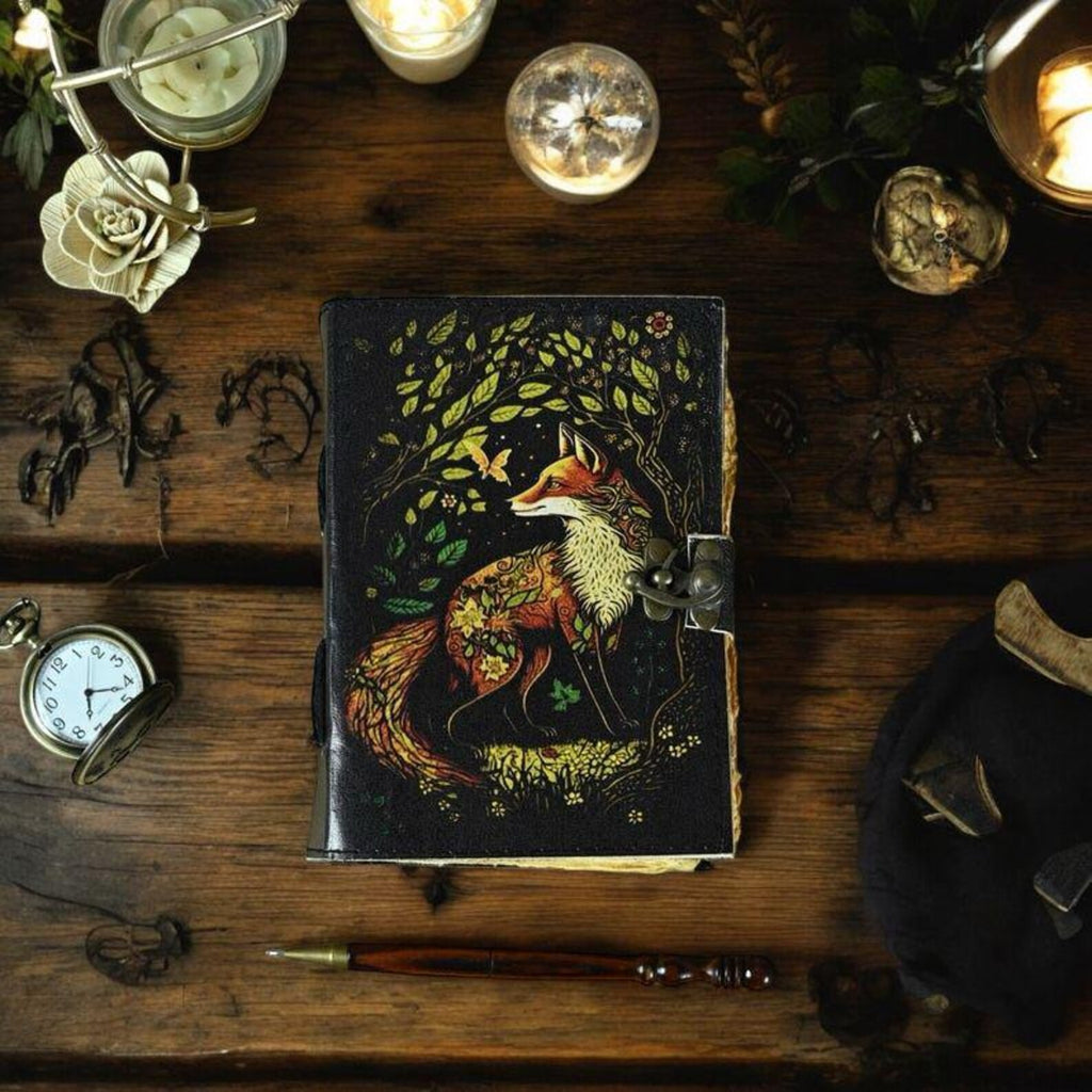 Book of Shadows Fox leather Journal