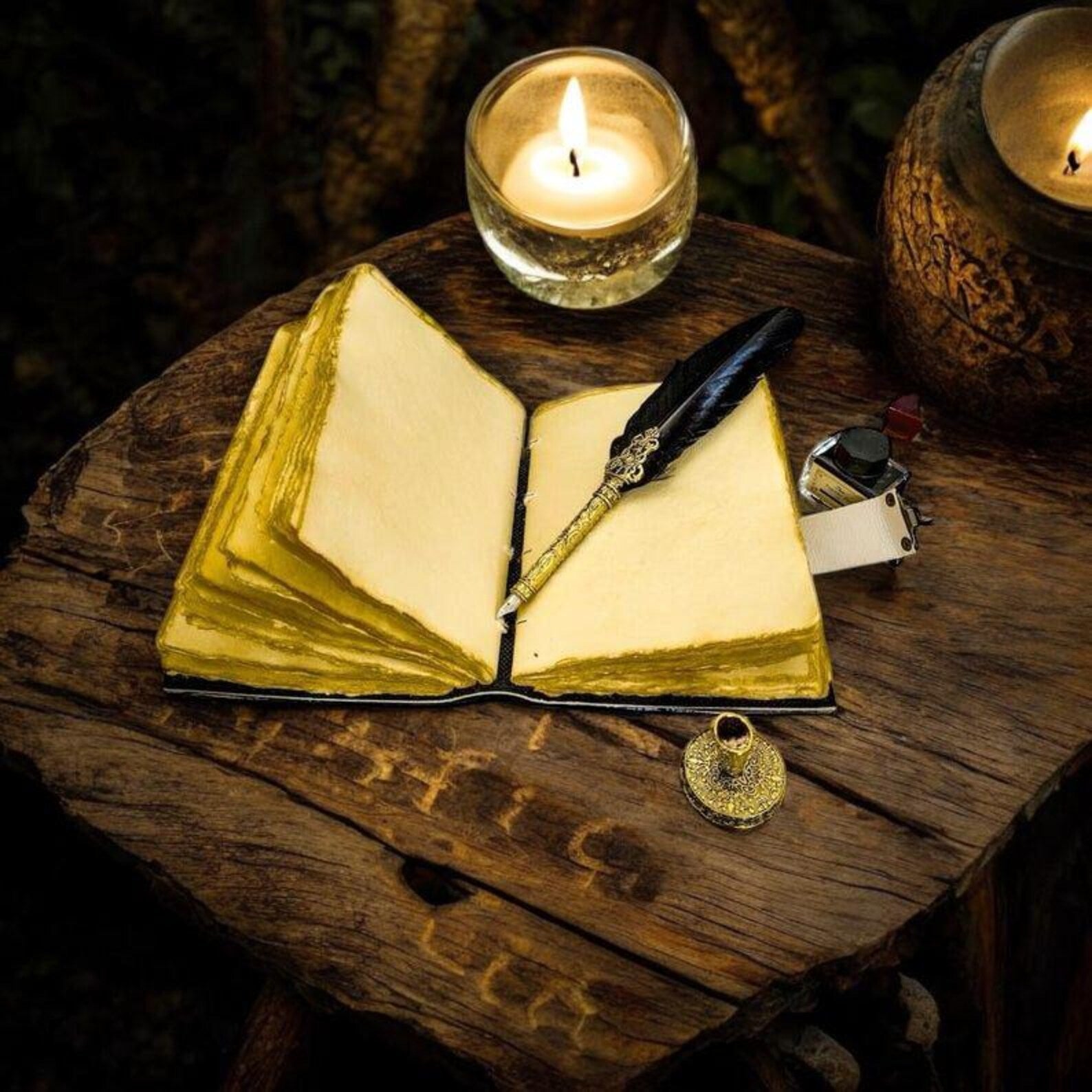 leather journal Moon Phase Handmade Journal