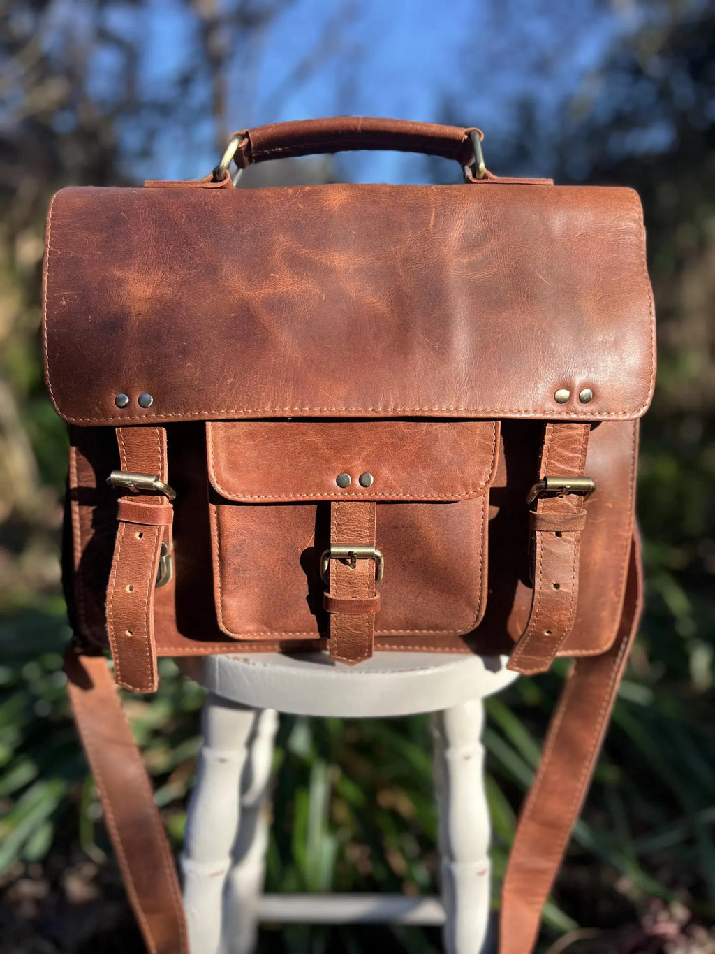 leather satchel, leather satchel