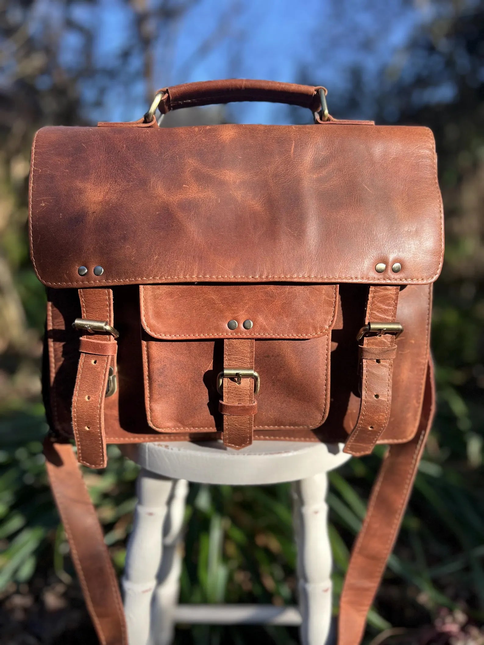 leather satchel, leather satchel
