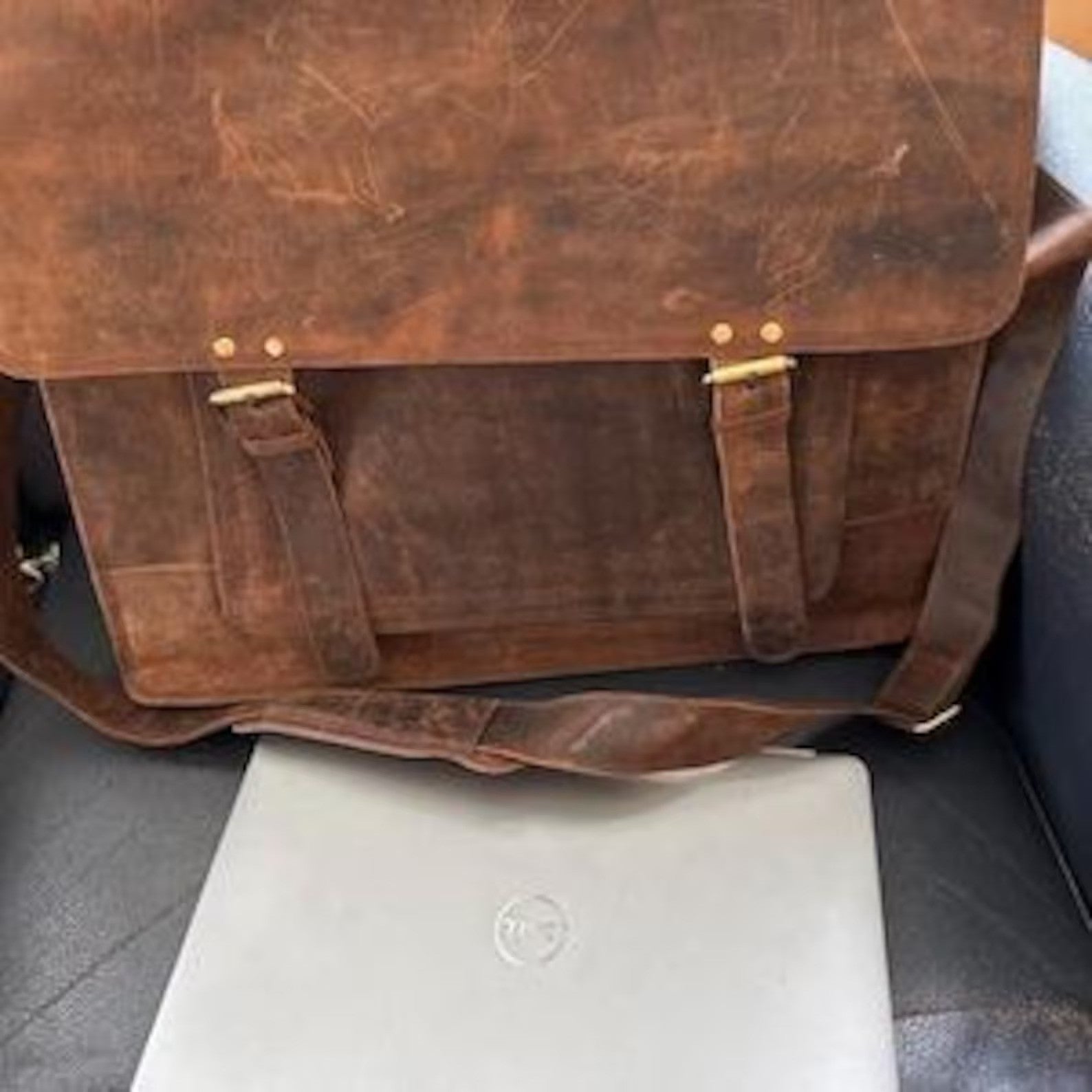 Leather Messenger Cross-Body Bag