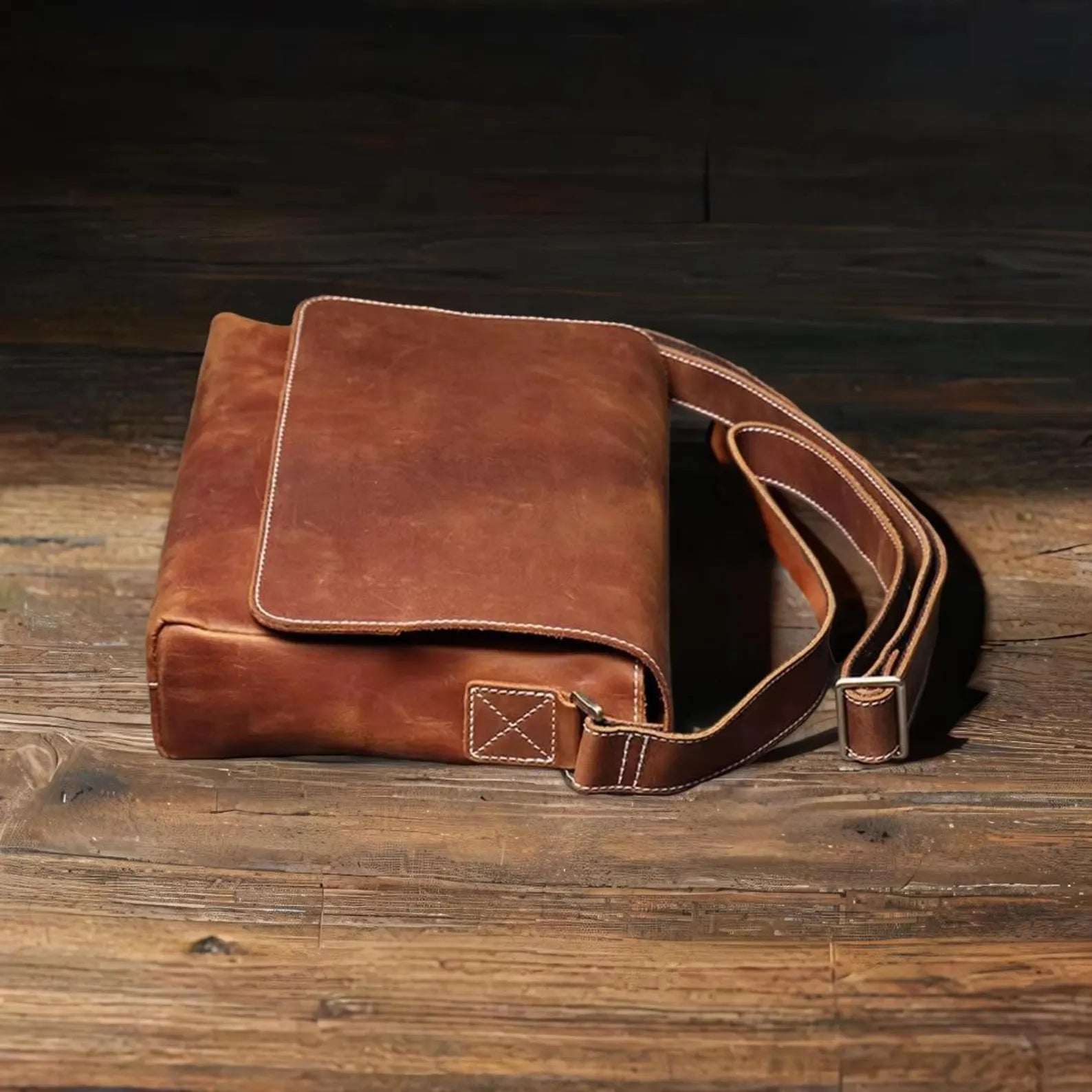 Retro Men's Genuine Leather Shoulder Bag