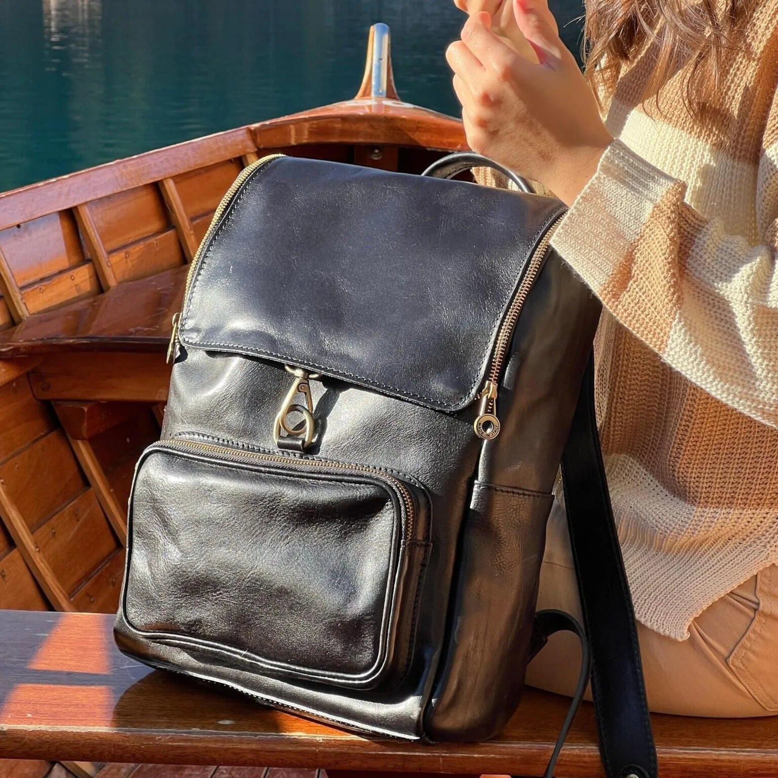 Leather Backpack - Travel Leather Rucksack