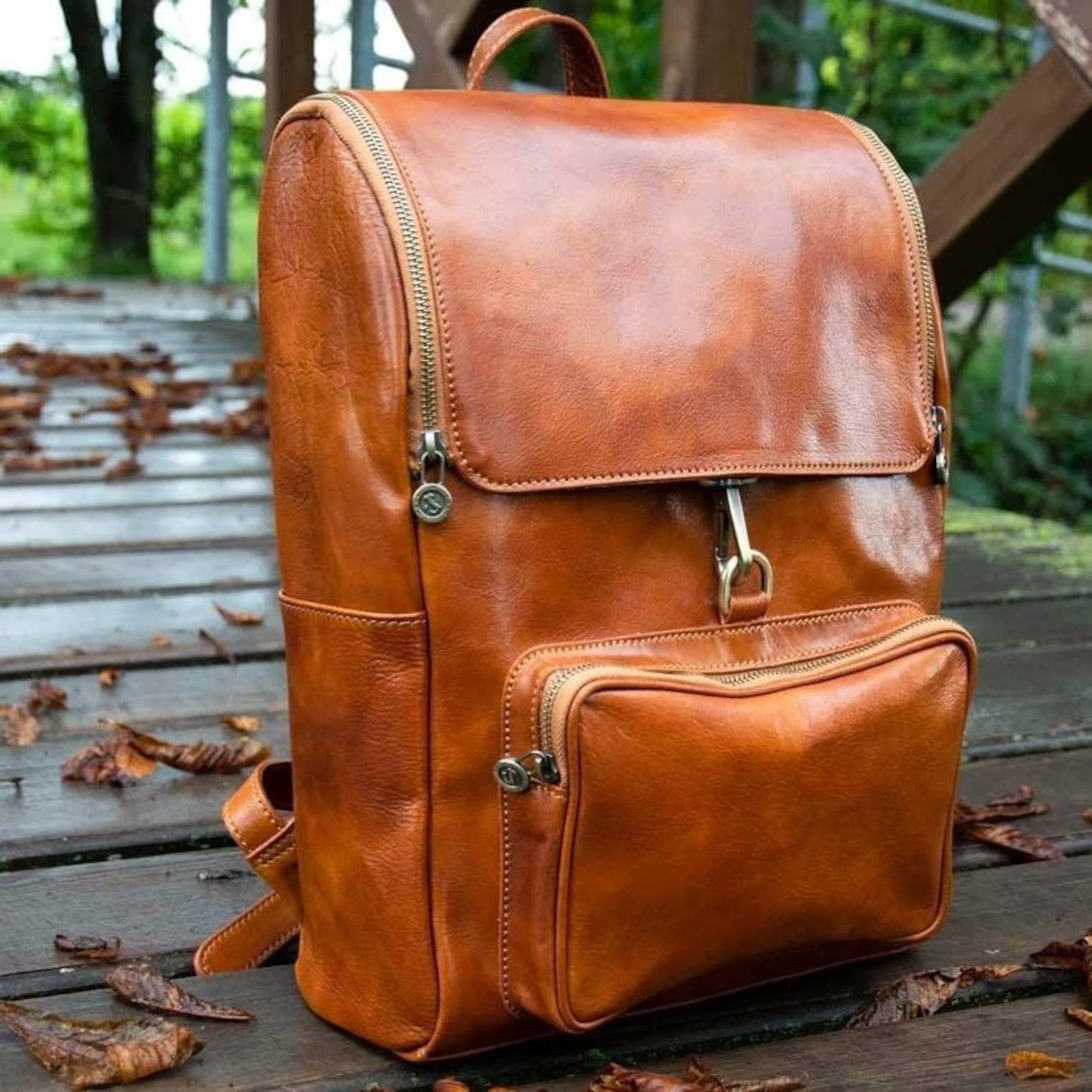 Leather Backpack - Travel Leather Rucksack