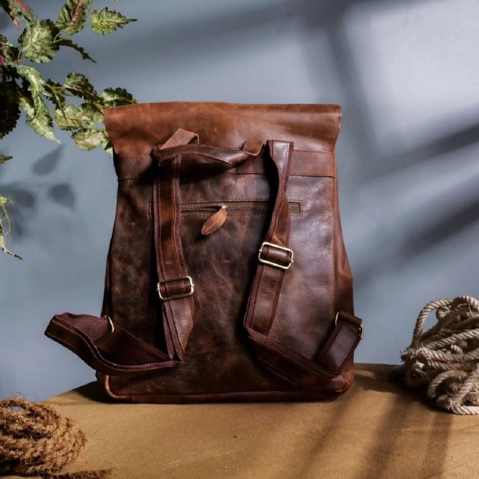 Handmade Cowhide Leather Backpack