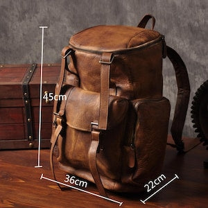 Distressed Leather Backpack, Leather Backpack
