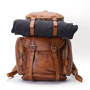 Distressed Leather Backpack, Leather Backpack