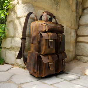 Personalized Genuine Leather Backpack
