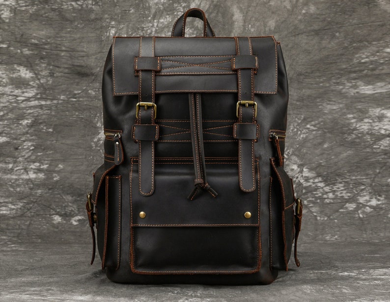 Leather Backpack, Full Grain Leather Bag