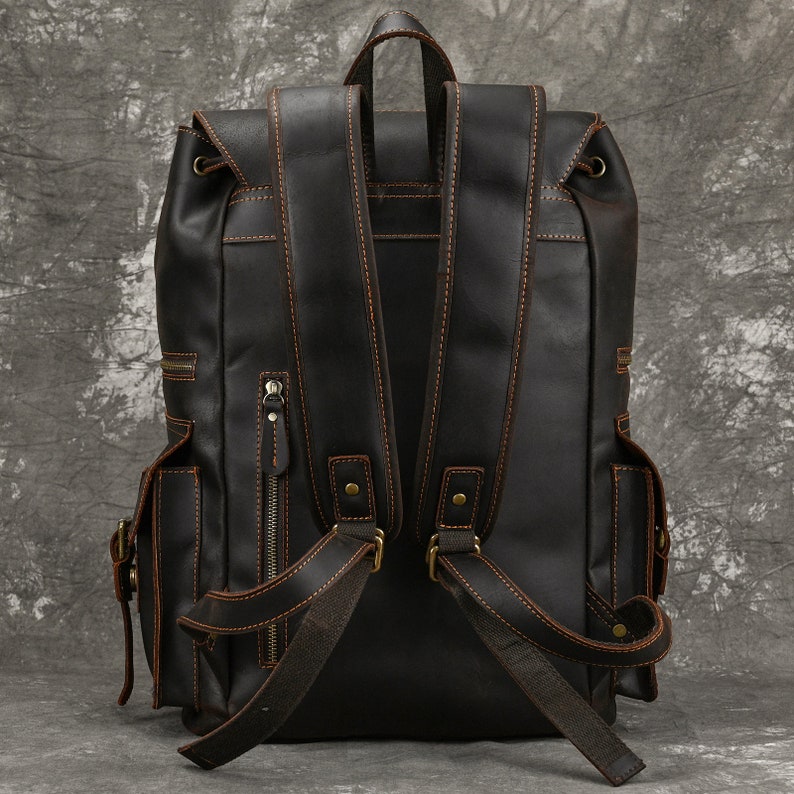 Leather Backpack, Full Grain Leather Bag