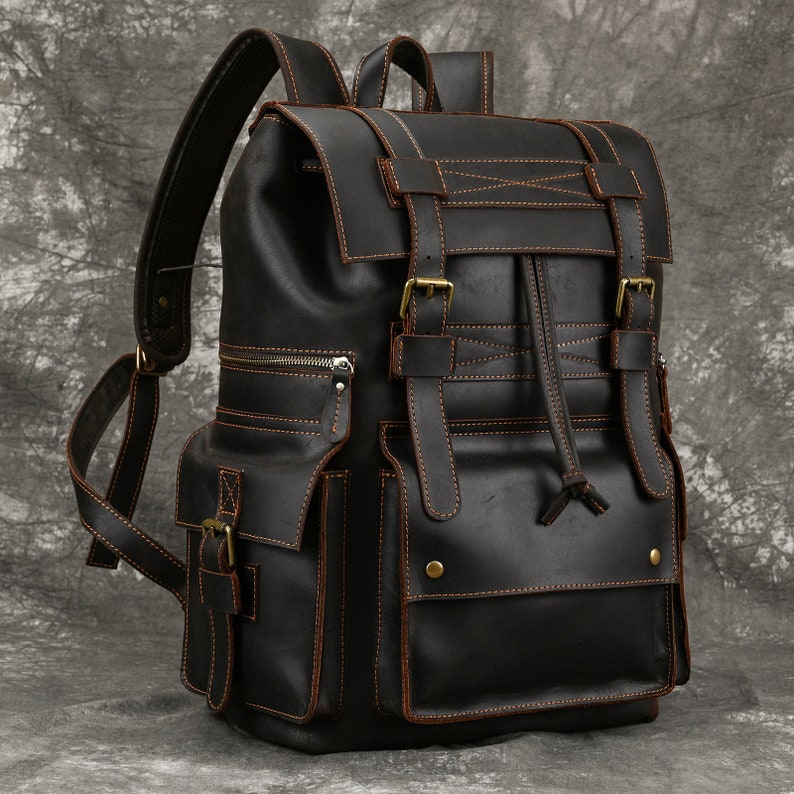 Leather Backpack, Full Grain Leather Bag