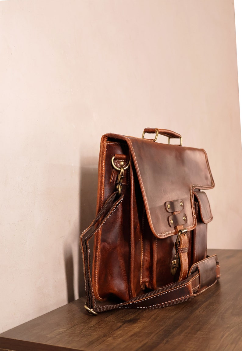 Buffalo Leather Messenger Cross Body Bag